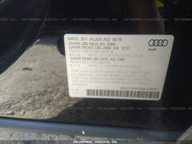 Photo 8 VIN: WA1L2AFP3GA105941 - AUDI Q5 