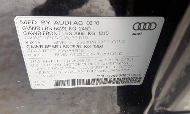 Photo 9 VIN: WA1L2AFP3GA106569 - AUDI Q5 