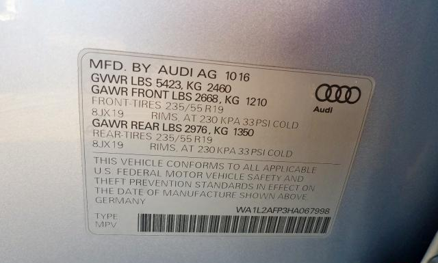 Photo 9 VIN: WA1L2AFP3HA067998 - AUDI Q5 