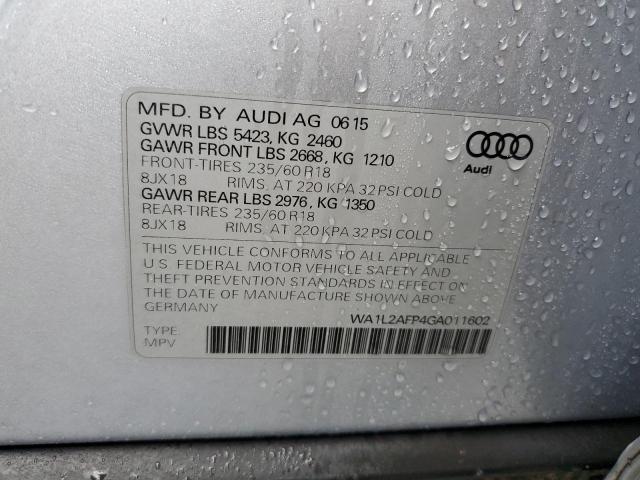 Photo 11 VIN: WA1L2AFP4GA011602 - AUDI Q5 PREMIUM 