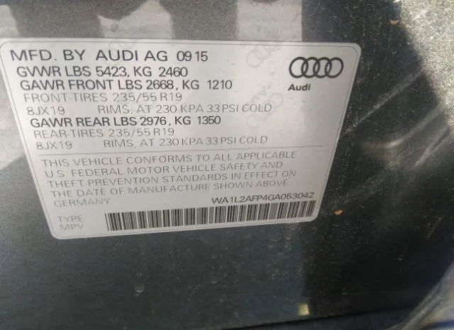 Photo 8 VIN: WA1L2AFP4GA053042 - AUDI Q5 