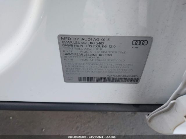 Photo 8 VIN: WA1L2AFP4GA064574 - AUDI Q5 