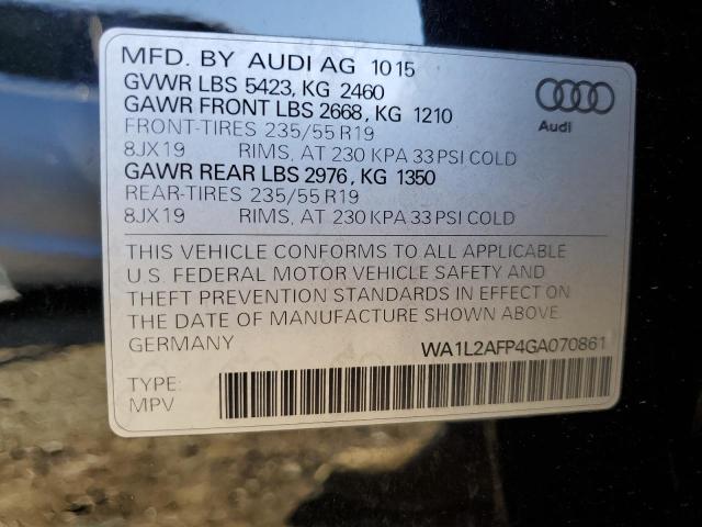 Photo 11 VIN: WA1L2AFP4GA070861 - AUDI Q5 PREMIUM 