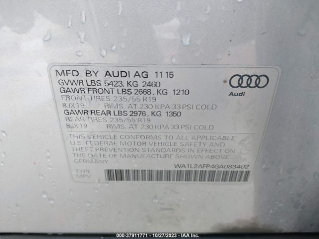 Photo 8 VIN: WA1L2AFP4GA083402 - AUDI Q5 