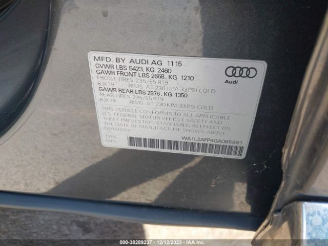 Photo 8 VIN: WA1L2AFP4GA085991 - AUDI Q5 