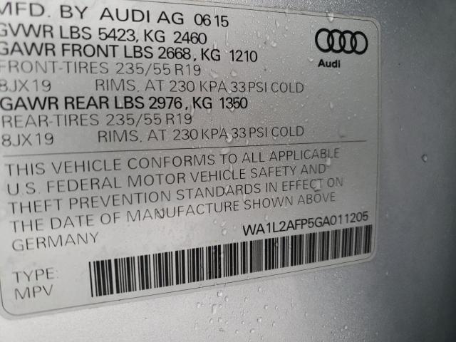 Photo 9 VIN: WA1L2AFP5GA011205 - AUDI Q5 