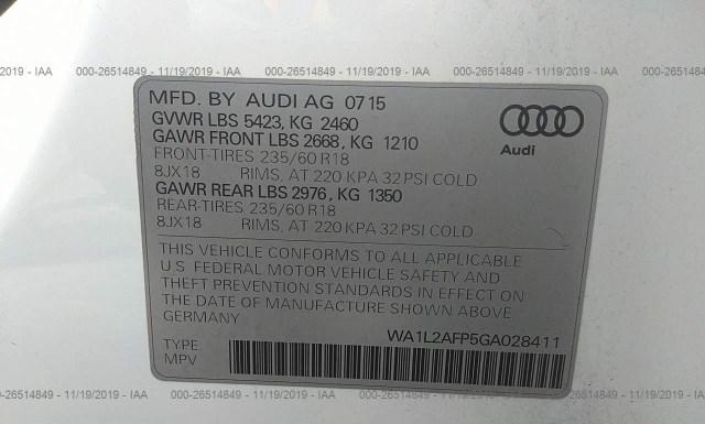 Photo 8 VIN: WA1L2AFP5GA028411 - AUDI Q5 