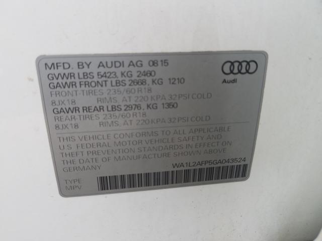 Photo 9 VIN: WA1L2AFP5GA043524 - AUDI Q5 PREMIUM 