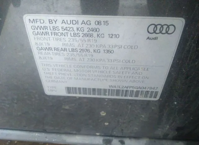 Photo 8 VIN: WA1L2AFP5GA047847 - AUDI Q5 