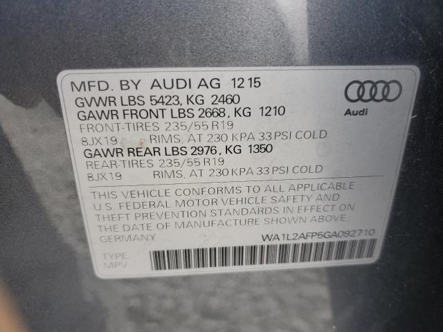 Photo 12 VIN: WA1L2AFP5GA092710 - AUDI Q5 PREMIUM 