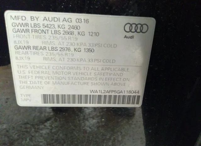 Photo 8 VIN: WA1L2AFP5GA118044 - AUDI Q5 