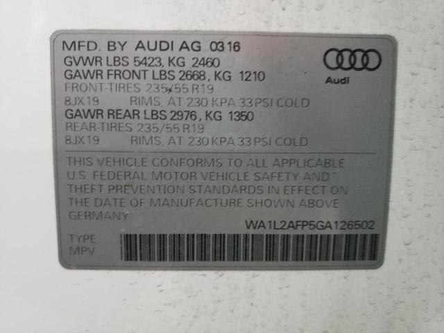 Photo 9 VIN: WA1L2AFP5GA126502 - AUDI Q5 PREMIUM 