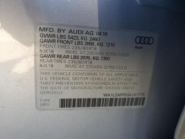 Photo 12 VIN: WA1L2AFP5GA141775 - AUDI Q5 PREMIUM 