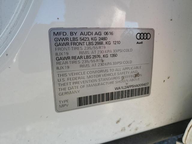 Photo 12 VIN: WA1L2AFP5HA009407 - AUDI Q5 PREMIUM 