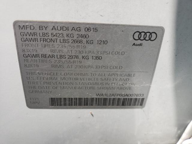 Photo 9 VIN: WA1L2AFP6GA007633 - AUDI Q5 PREMIUM 