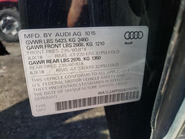 Photo 9 VIN: WA1L2AFP6GA070280 - AUDI Q5 PREMIUM 