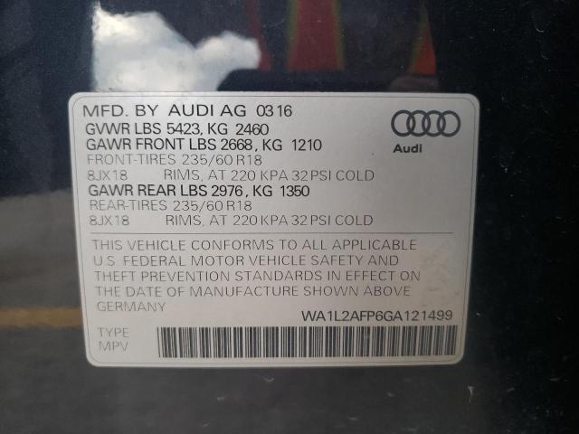 Photo 9 VIN: WA1L2AFP6GA121499 - AUDI Q5 PREMIUM 