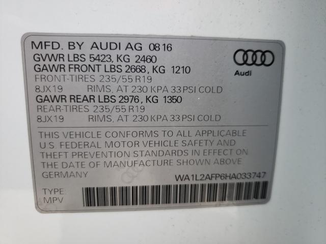 Photo 9 VIN: WA1L2AFP6HA033747 - AUDI Q5 PREMIUM 