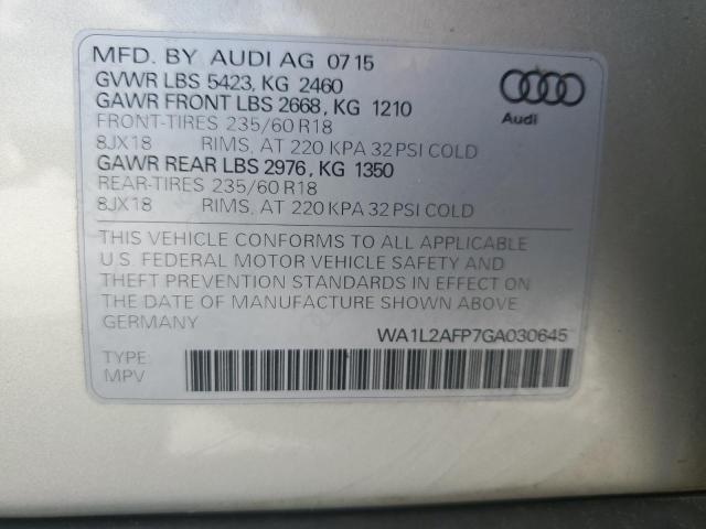 Photo 12 VIN: WA1L2AFP7GA030645 - AUDI Q5 PREMIUM 