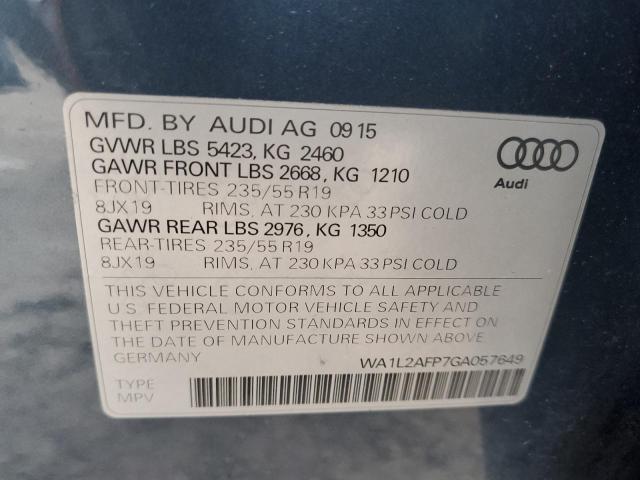 Photo 12 VIN: WA1L2AFP7GA057649 - AUDI Q5 PREMIUM 