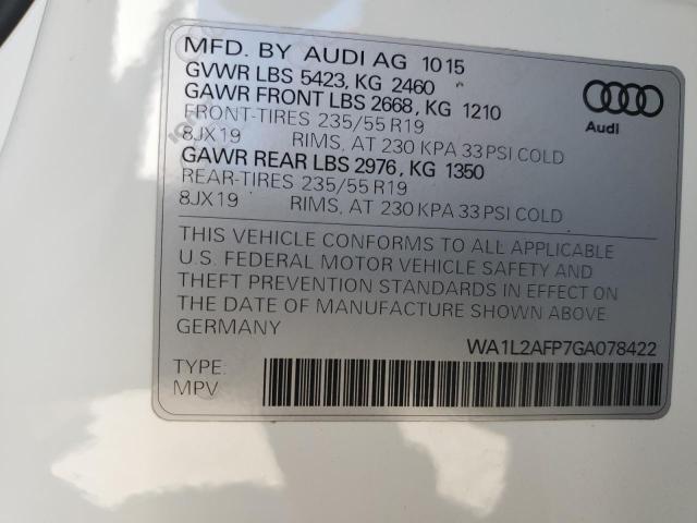 Photo 11 VIN: WA1L2AFP7GA078422 - AUDI Q5 