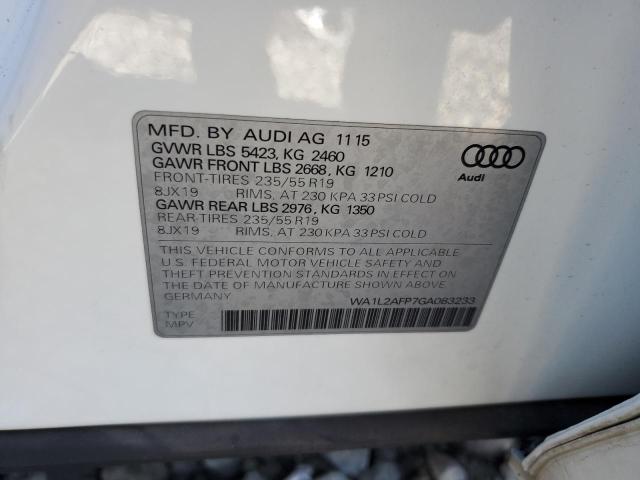 Photo 12 VIN: WA1L2AFP7GA083233 - AUDI Q5 PREMIUM 