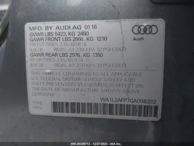 Photo 8 VIN: WA1L2AFP7GA098282 - AUDI Q5 