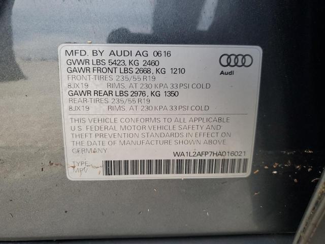 Photo 13 VIN: WA1L2AFP7HA016021 - AUDI Q5 PREMIUM 