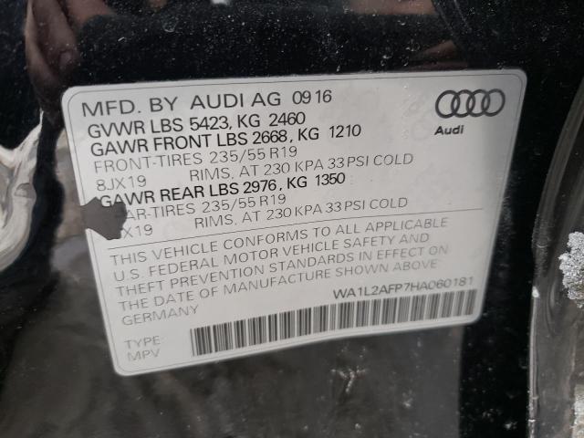 Photo 9 VIN: WA1L2AFP7HA060181 - AUDI Q5 PREMIUM 