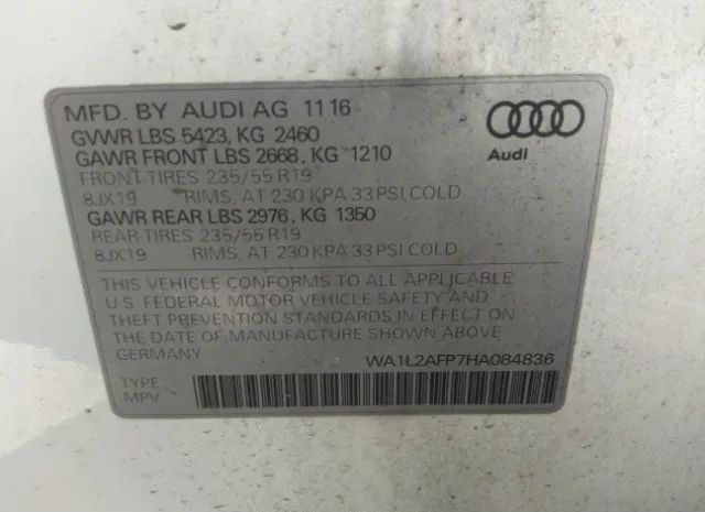 Photo 8 VIN: WA1L2AFP7HA084836 - AUDI Q5 