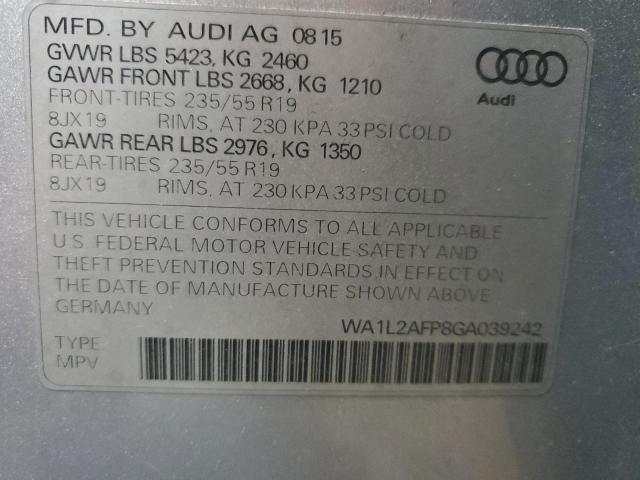 Photo 13 VIN: WA1L2AFP8GA039242 - AUDI Q5 PREMIUM 