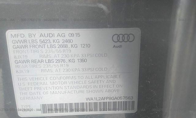 Photo 8 VIN: WA1L2AFP8GA057563 - AUDI Q5 