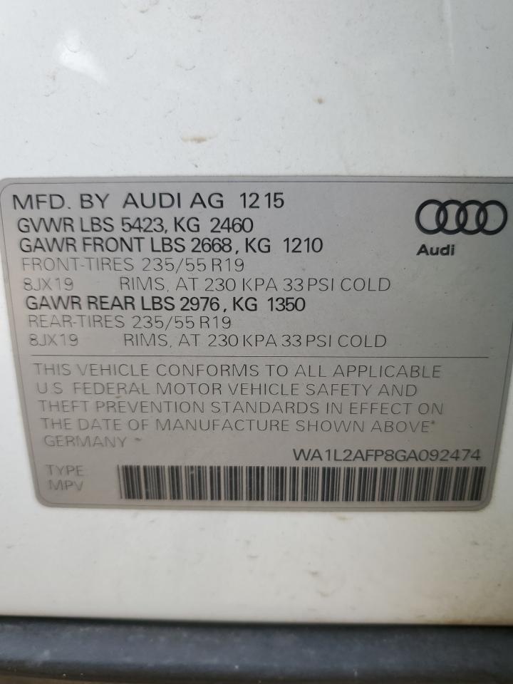 Photo 12 VIN: WA1L2AFP8GA092474 - AUDI Q5 