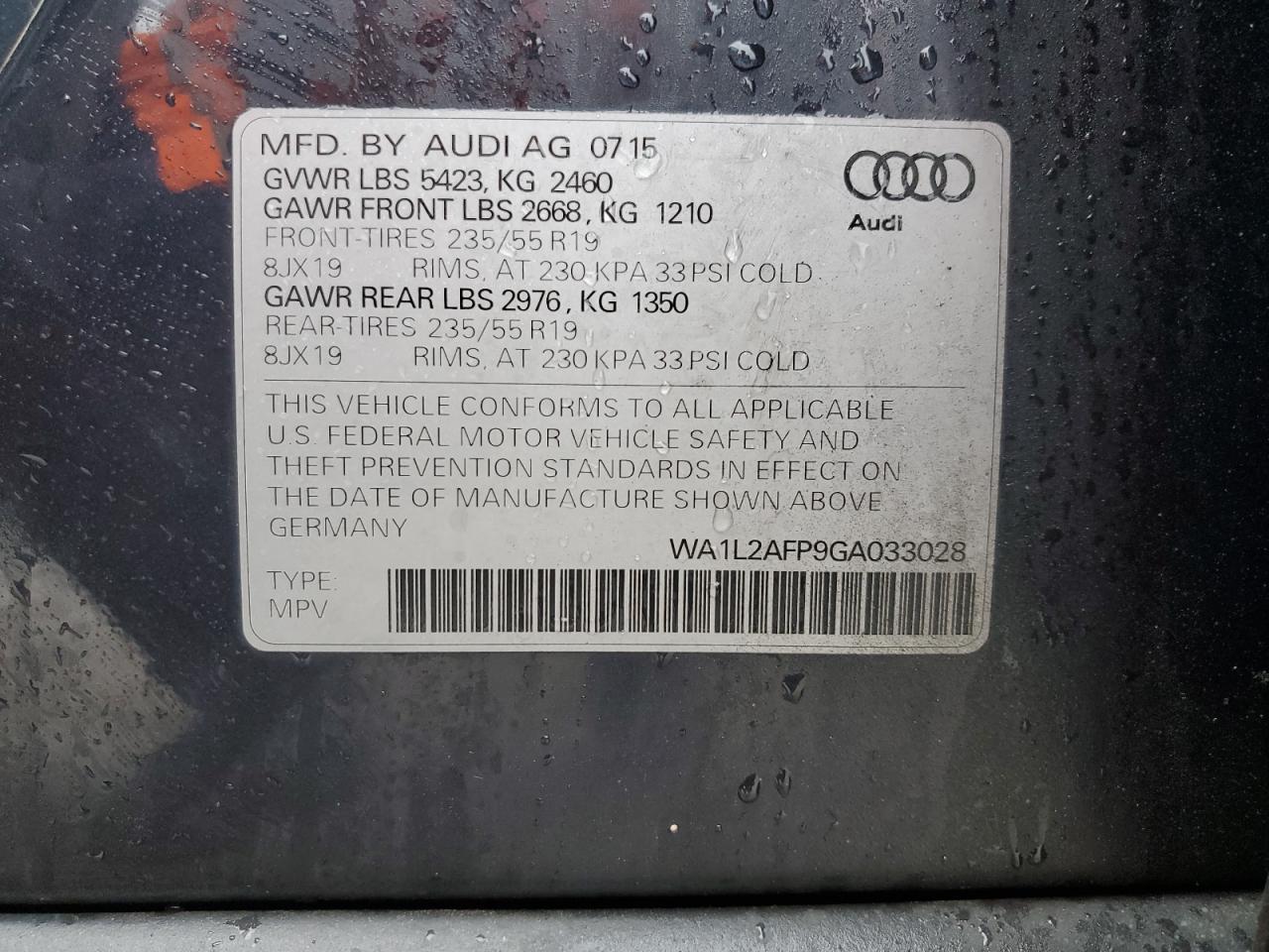 Photo 12 VIN: WA1L2AFP9GA033028 - AUDI Q5 