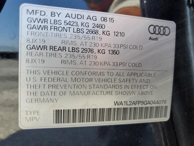 Photo 9 VIN: WA1L2AFP9GA044076 - AUDI Q5 PREMIUM 