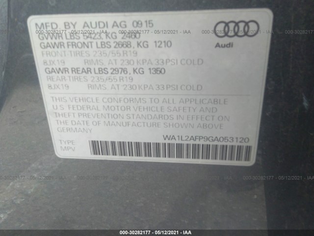 Photo 8 VIN: WA1L2AFP9GA053120 - AUDI Q5 