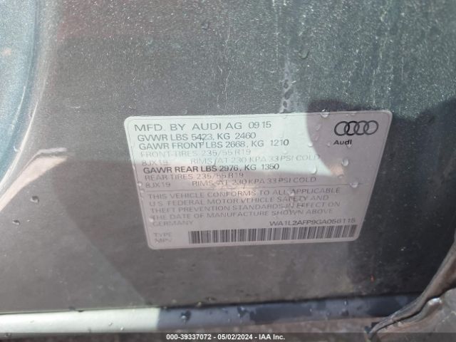 Photo 8 VIN: WA1L2AFP9GA056115 - AUDI Q5 