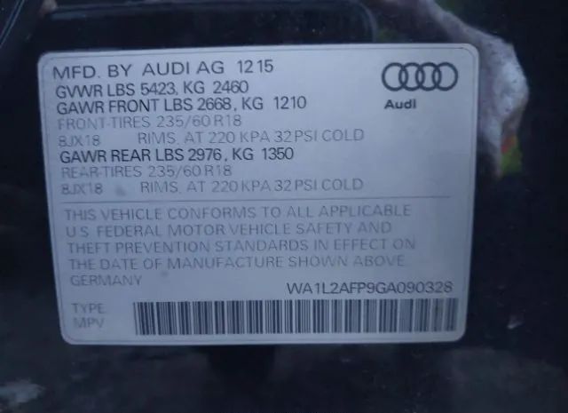 Photo 8 VIN: WA1L2AFP9GA090328 - AUDI Q5 