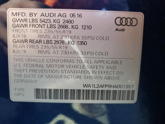 Photo 9 VIN: WA1L2AFP9HA001357 - AUDI Q5 