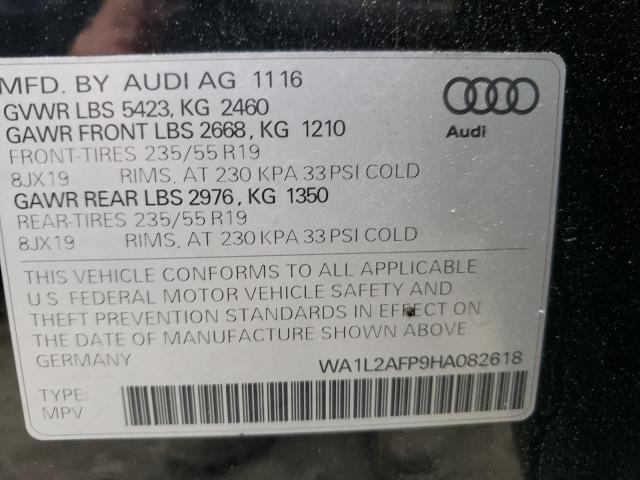 Photo 9 VIN: WA1L2AFP9HA082618 - AUDI Q5 PREMIUM 