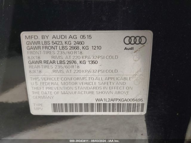 Photo 8 VIN: WA1L2AFPXGA005495 - AUDI Q5 