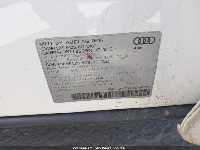 Photo 8 VIN: WA1L2AFPXGA046077 - AUDI Q5 