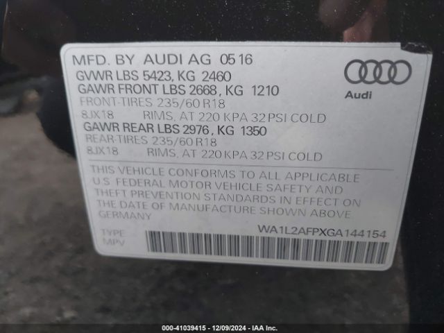 Photo 8 VIN: WA1L2AFPXGA144154 - AUDI Q5 