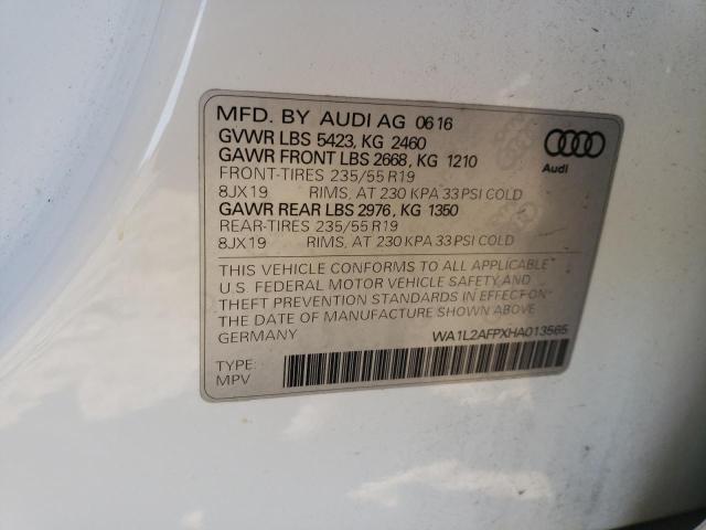 Photo 9 VIN: WA1L2AFPXHA013565 - AUDI Q5 PREMIUM 