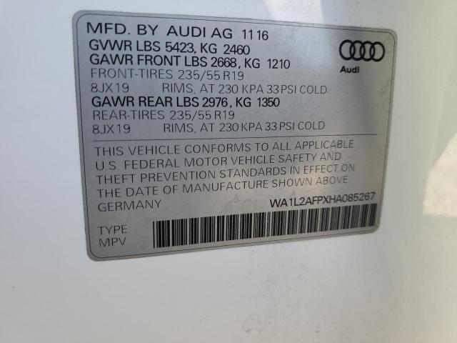 Photo 13 VIN: WA1L2AFPXHA085267 - AUDI Q5 PREMIUM 