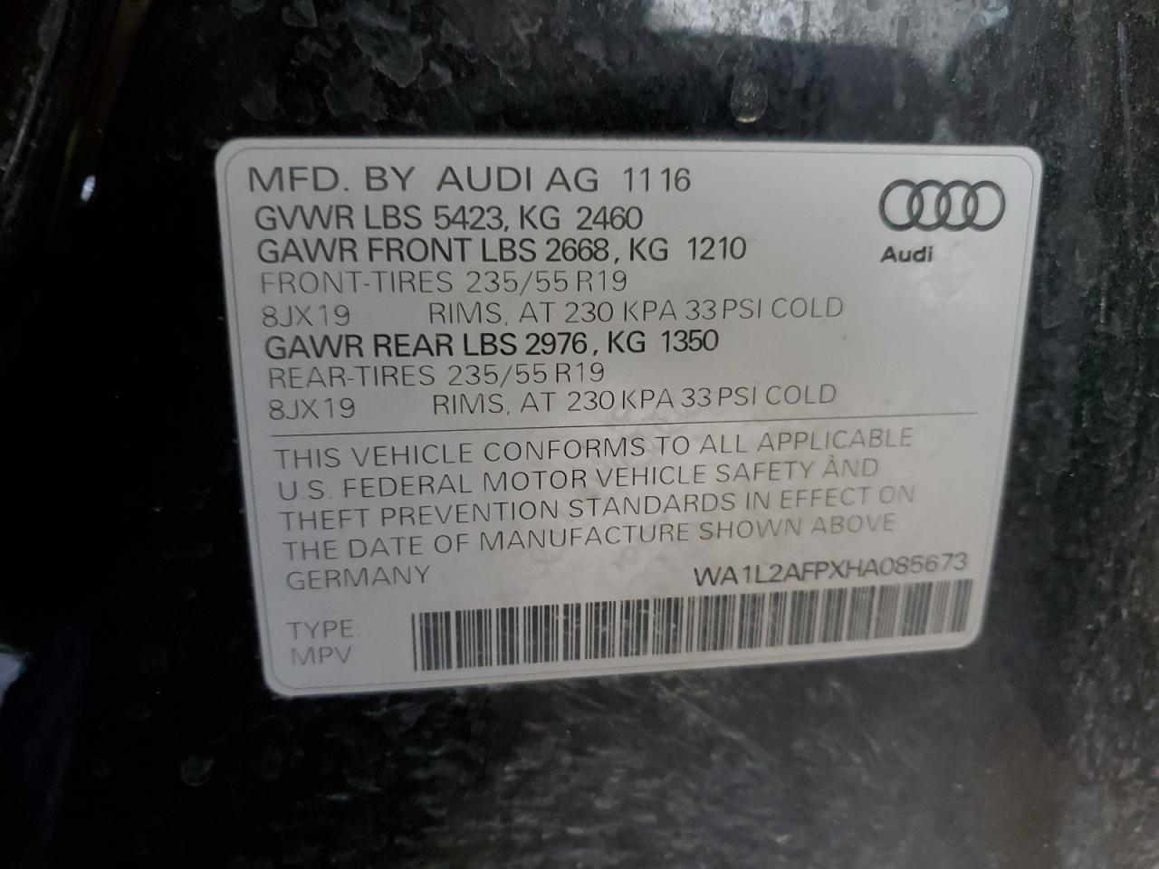 Photo 13 VIN: WA1L2AFPXHA085673 - AUDI Q5 