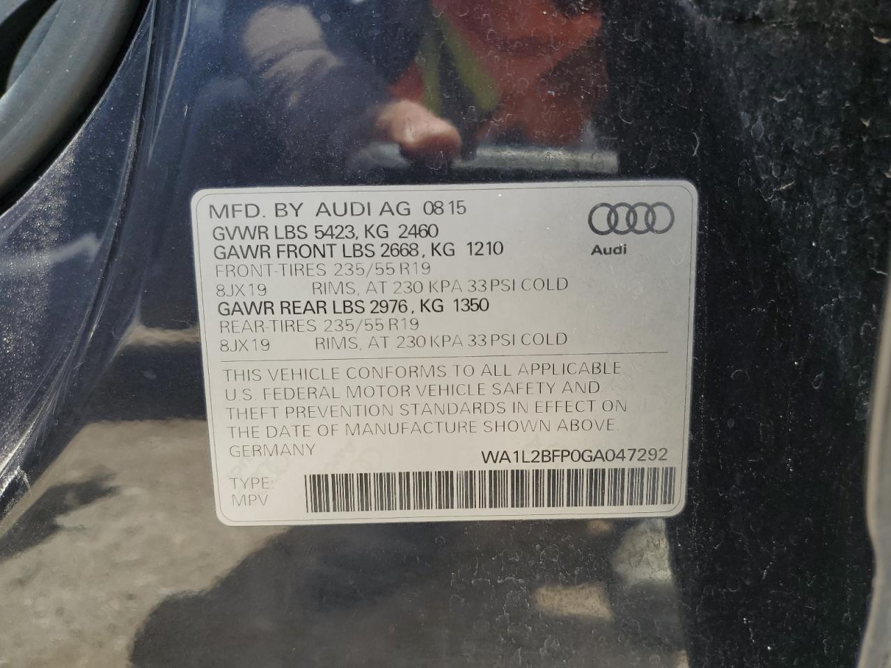 Photo 12 VIN: WA1L2BFP0GA047292 - AUDI Q5 