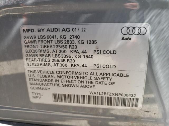 Photo 12 VIN: WA1L2BFZXNP030432 - AUDI Q4 E-TRON 