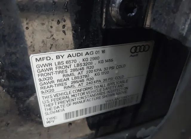 Photo 8 VIN: WA1LAAF70HD006593 - AUDI Q7 