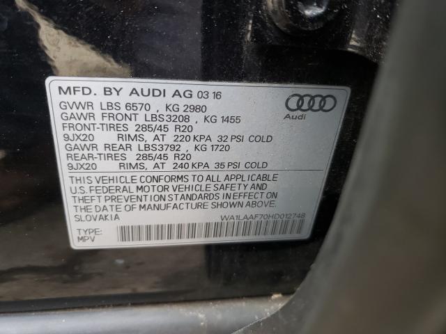 Photo 9 VIN: WA1LAAF70HD012748 - AUDI Q7 PREMIUM 